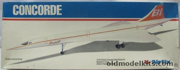 Airfix 1/144 Concorde Supersonic Airliner - Braniff / Air France / British Airways, 60525 plastic model kit